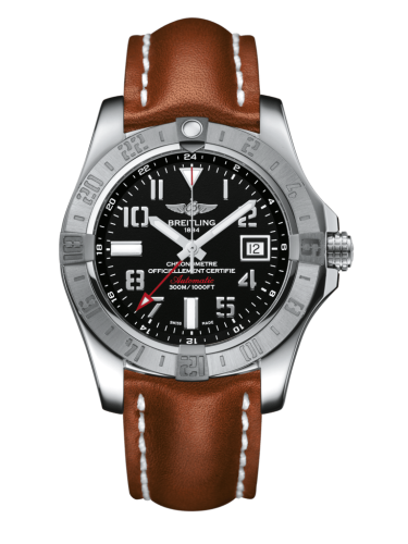 Breitling A3239011/BC34/434X/A20D.1 : Avenger II GMT Stainless Steel / Volcano Black / Calf / Folding