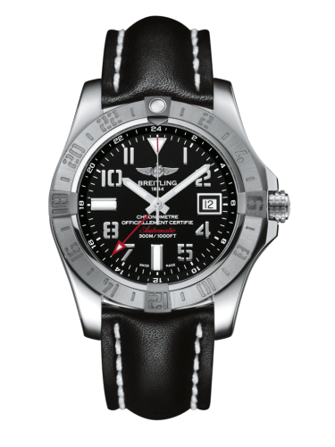 Breitling A3239011/BC34/435X/A20BA.1 : Avenger II GMT Stainless Steel / Volcano Black / Calf / Pin