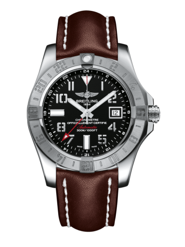 Breitling A3239011/BC34/437X/A20BA.1 : Avenger II GMT Stainless Steel / Volcano Black / Calf / Folding