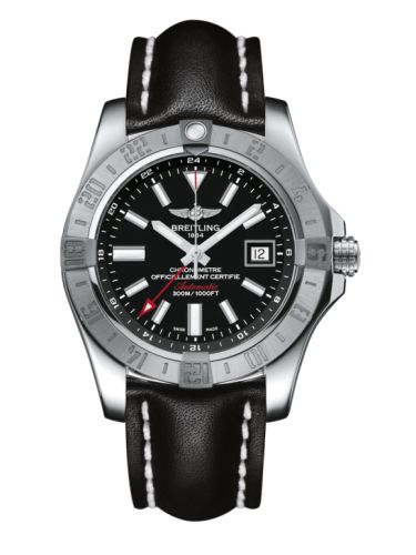 Breitling A3239011/BC35/435X/A20BA.1 : Avenger II GMT Stainless Steel / Volcano Black / Calf / Pin