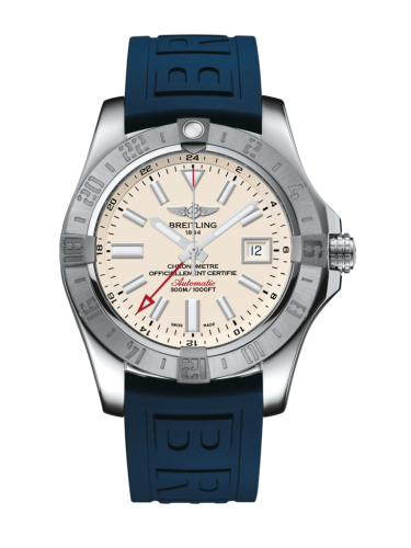Breitling A3239011/G778/157S/A20D.2 : Avenger II GMT Stainless Steel / Stratus Silver / Rubber / Folding