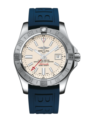 Breitling A3239011/G778/158S/A20S.1 : Avenger II GMT Stainless Steel / Stratus Silver / Rubber / Pin