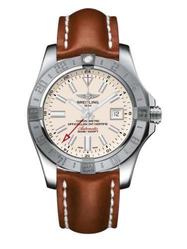 Breitling A3239011/G778/434X/A20D.1 : Avenger II GMT Stainless Steel / Stratus Silver / Calf / Folding