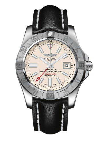 Breitling A3239011/G778/435X/A20BA.1 : Avenger II GMT Stainless Steel / Stratus Silver / Calf / Pin