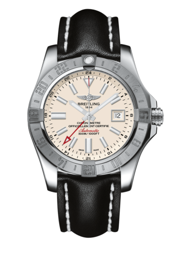 Breitling A3239011/G778/436X/A20D.1 : Avenger II GMT Stainless Steel / Stratus Silver / Calf / Folding