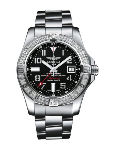 Breitling A3239053.BC34.170A : Avenger II GMT Stainless Steel / Diamond / Volcano Black / Bracelet