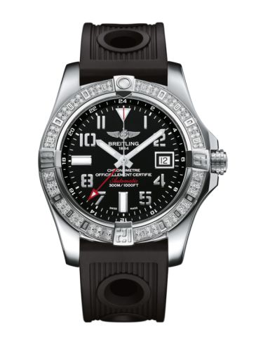 Breitling A3239053.BC34.200S : Avenger II GMT Stainless Steel / Diamond / Volcano Black / Rubber