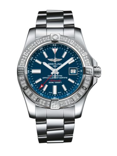 Breitling A3239053.C872.170A : Avenger II GMT Stainless Steel / Diamond / Mariner Blue / Bracelet