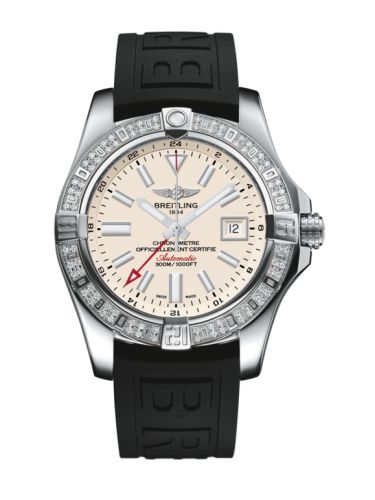 Breitling A3239053.G778.152S : Avenger II GMT Stainless Steel / Diamond / Stratus Silver / Rubber