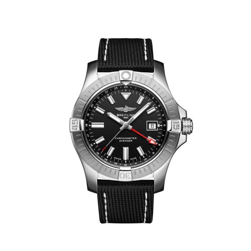Breitling A32397101B1X2 : Avenger Automatic GMT 43 Stainless Steel / Black / Calf / Folding