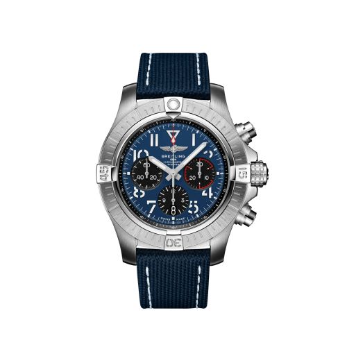 Breitling AB01821A1C1X1 : Avenger B01 Chronograph 45 Stainless Steel / Blue / Strap - Pin