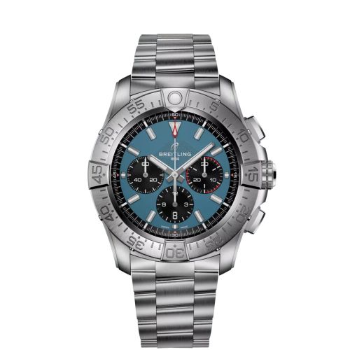 Breitling EB0148101C1E1 : Super Avenger B01 Chronograph 46 Titanium / Blue / Bracelet