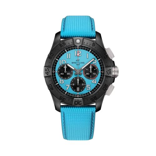 Breitling SB0146101L1X1 : Avenger B01 Chronograph 42 Night Mission / Ice Blue / Strap