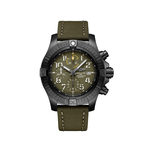 Breitling V13317101L1X1 : Avenger Chronograph 45 Night Mission / Green / Military / Pin