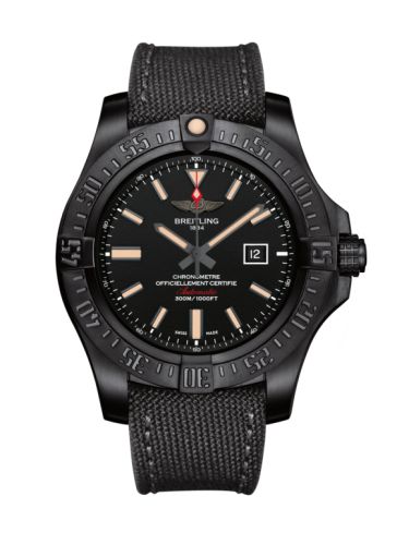 Breitling  V1731010.BD12.100W : Avenger Blackbird 48 Black Titanium / Volcano Black  / Military