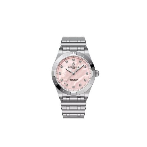 Breitling A72310101K1A1 : Chronomat 28 Stainless Steel / Pink MOP