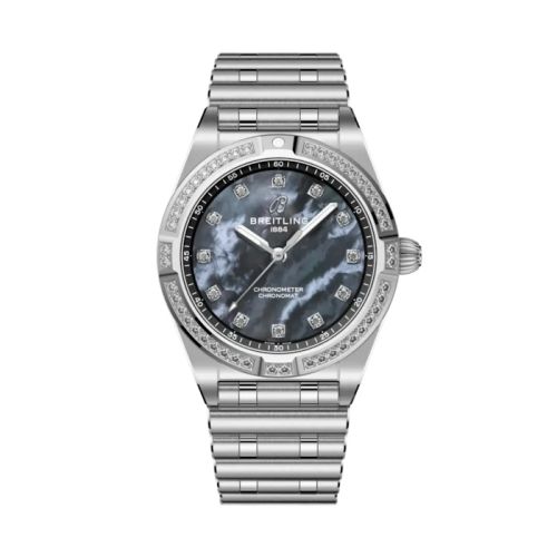 Breitling A72310531G1A1 : Chronomat 28 Stainless Steel - Diamond / Black MOP