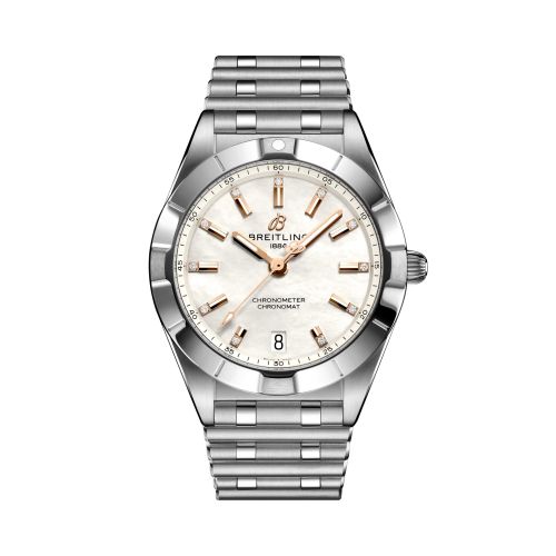 Breitling A77310101A4A1 : Chronomat 32 Stainless Steel / MOP / Rouleaux