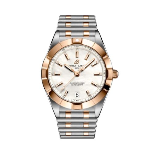 Breitling U77310101A2U1 : Chronomat 32 Stainless Steel - Red Gold / MOP / Rouleaux