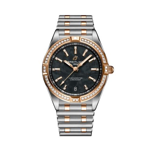 Breitling U773102A1B1U1 : Chronomat 32 Stainless Steel - Red Gold - Diamond / Black MOP