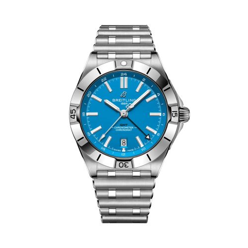 Breitling A32398E11C1A1 : Breitling Chronomat Automatic GMT 40 NFL Carolina Panthers Edition