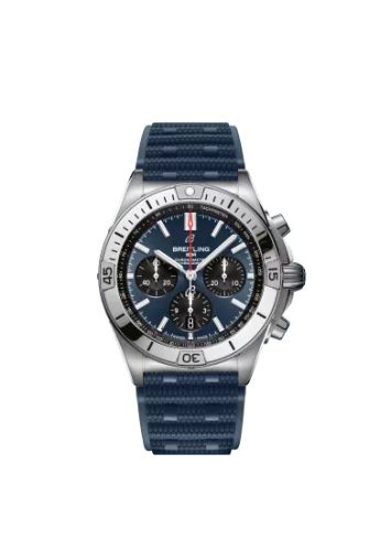 Breitling AB0134101C1S1 : Chronomat B01 42 Stainless Steel / Blue / Rubber