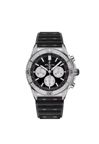 Breitling AB0134721B1S2 : Chronomat B01 42 Stainless Steel - Diamond / Black / Rubber