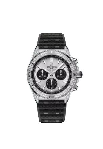 Breitling AB0134721G1S2 : Chronomat B01 42 Stainless Steel - Diamond / Silver / Rubber