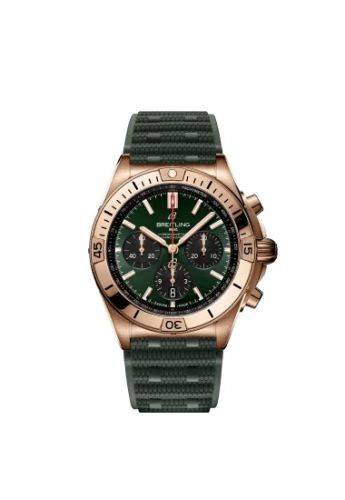 Breitling RB0134101L1S1 : Chronomat B01 42 Red Gold / Green / Rubber