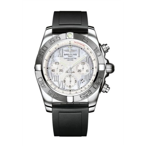 Breitling AB011011/A691/131S : Chronomat 44 Stainless Steel / MOP - Roman / Rubber