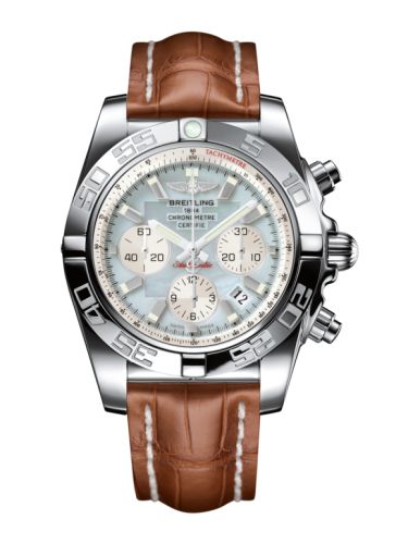Breitling AB011012.G685.737P : Chronomat 44 Stainless Steel / Gray Pearl / Croco