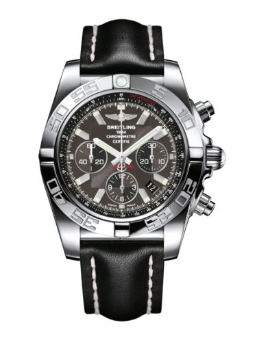 Breitling AB011012.M524.435X : Chronomat 44 Stainless Steel / Carbon Black / Calf