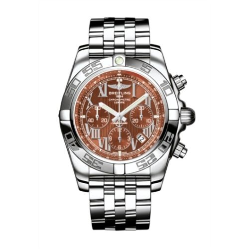 Breitling AB011012.Q566.375A : Chronomat 44 Stainless Steel / Amber / Bracelet