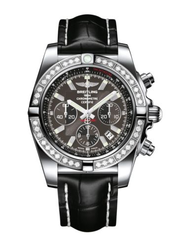 Breitling AB011053.M524.743P : Chronomat 44 Stainless Steel / Diamond / Carbon Black / Croco