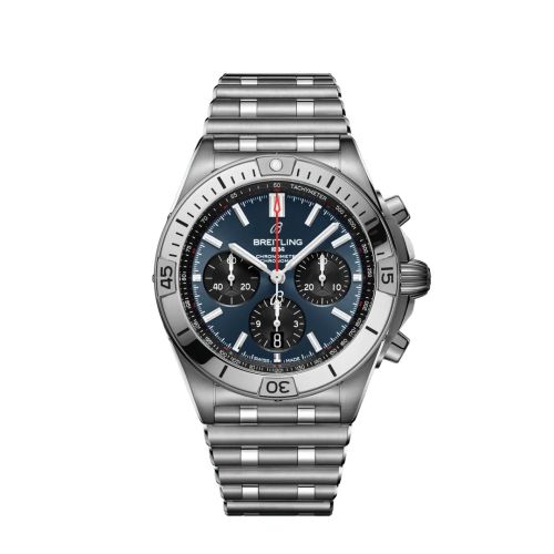 Breitling AB0134101C1A1 : Chronomat B01 42 Stainless Steel / Blue / Rouleaux