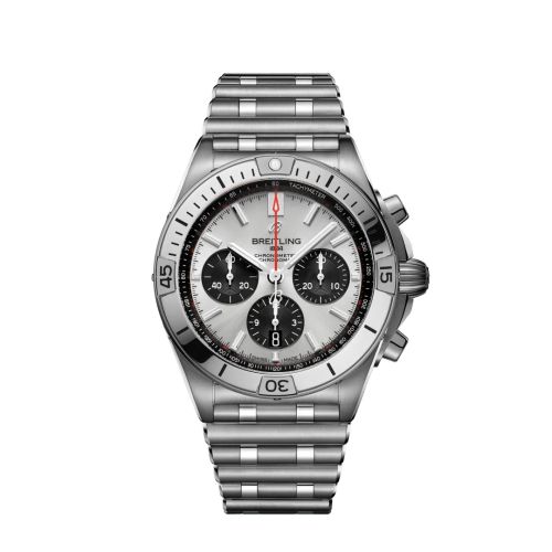 Breitling AB0134101G1A1 : Chronomat B01 42 Stainless Steel / Silver / Rouleaux