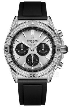 Breitling AB0134721G1S1 : Chronomat B01 42 Stainless Steel - Diamond / Silver / Rubber