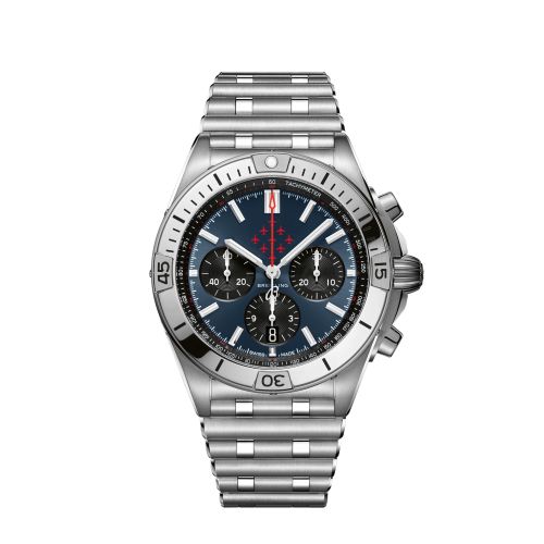 Breitling AB01347A1C1A1 : Chronomat B01 42 Stainless Steel / Red Arrows / Rouleaux