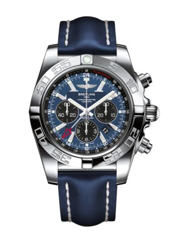 Breitling AB041012.C835.101X : Chronomat 47 GMT Stainless Steel / Blackeye Blue / Calf