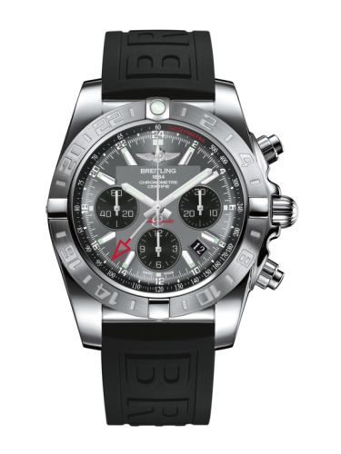 Breitling AB042011.F561.152S : Chronomat 44 GMT Stainless Steel / Blackeye Grey / Rubber
