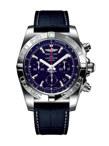 Breitling AB01102A.C946.290S : Chronomat 44 Stainless Steel / Blue MOP / Croco Rubber