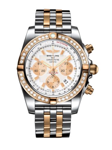 Breitling CB011053.A696.375C : Chronomat 44 Stainless Steel / Rose Gold / Diamond / Antarctica White / Bracelet