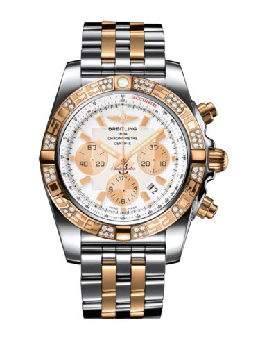 Breitling CB0110AA.A696.375C : Chronomat 44 Stainless Steel / Rose Gold / Diamond / Antarctica White / Bracelet
