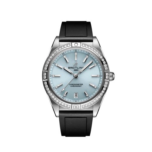 Breitling G10380591C1S1 : Chronomat Automatic 36 South Sea Stainless Steel / White Gold / Diamond / Ice Blue
