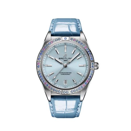 Breitling G10380611C1P1 : Chronomat Automatic 36 Stainless Steel - White Gold / Ice Blue / South Sea