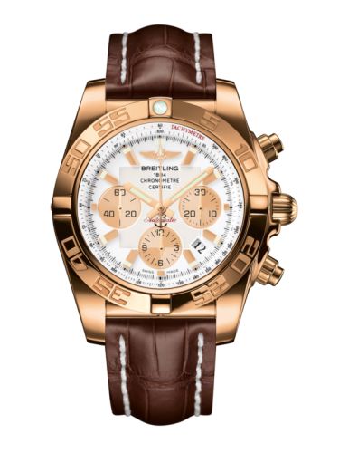 Breitling HB011012.A696.739P : Chronomat 44 Rose Gold / Antarctica White / Croco