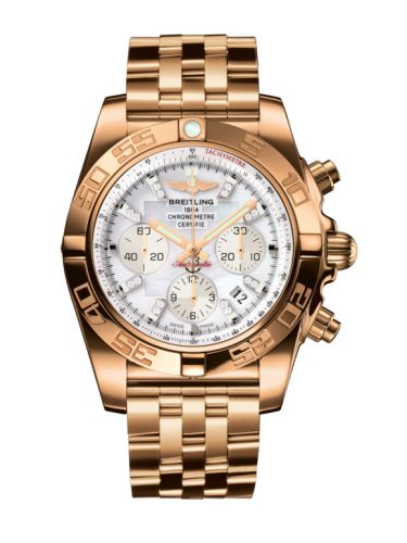 Breitling HB011012.A698.375H : Chronomat 44 Rose Gold / Pearl Diamond / Bracelet