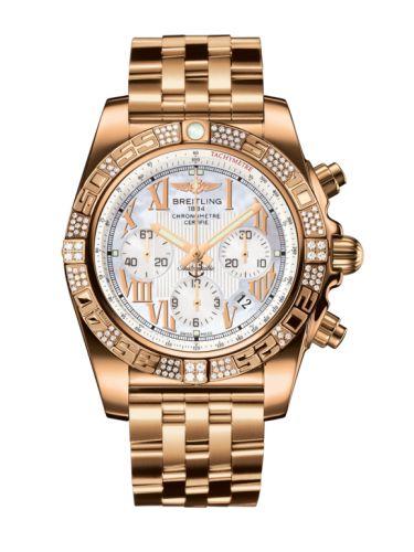 Breitling HB0110AE.A693.375H : Chronomat 44 Rose Gold / Diamond / Pearl Roman / Bracelet