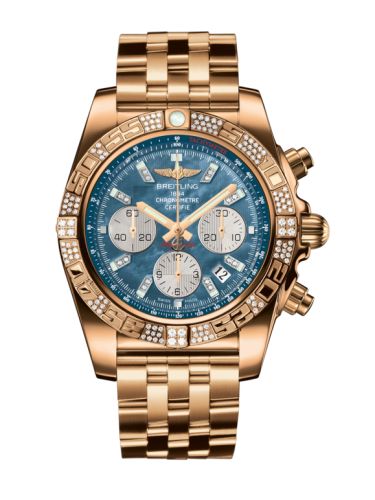 Breitling HB0110AE.BC53.375H : Chronomat 44 Rose Gold / Diamond / Black Pearl Diamond / Bracelet