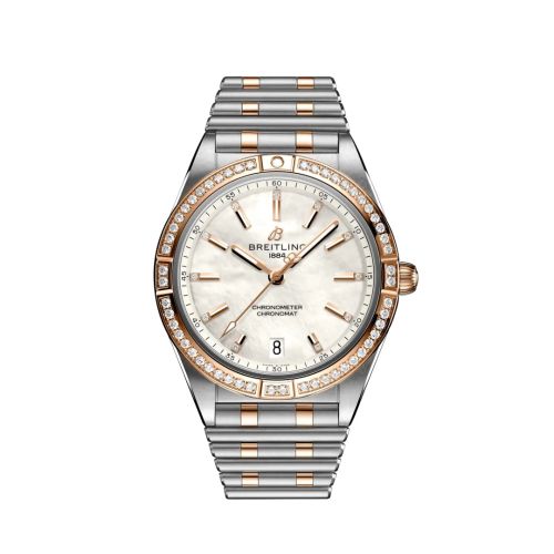 Breitling U10380591A2U1 : Chronomat Automatic 36 Stainless Steel / Red Gold - Diamond / MOP / Rouleaux / Boutique Edition